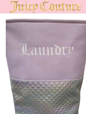 Juicy Couture Home Holographic Logo Laundry Basket